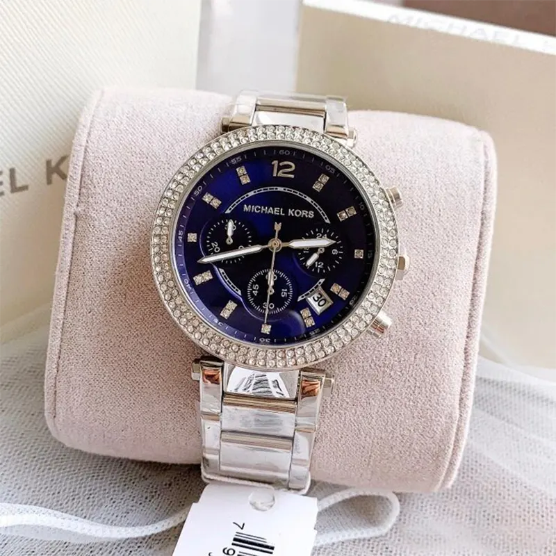 Michael Kors Parker Blue Dial Ladies Watch- MK6117